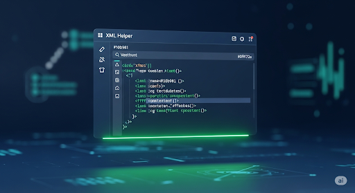 Interface da ferramenta XML Forge